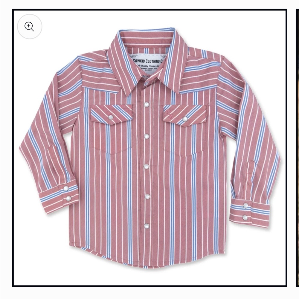 Cowkid Pearl Snap Long Sleeve Button Down